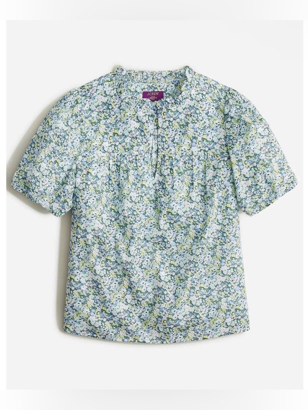 J. Crew Liberty of London ruffle puff sleeve ditsy floral blouse